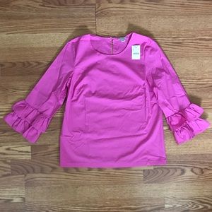 J.Crew Ruffle Sleeve Top